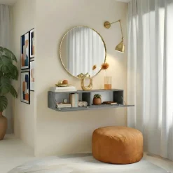 Pensile orizzontale 138x29h cm 1 anta reversibile antracite Sunset