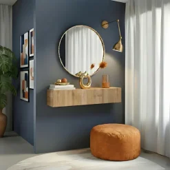 Pensile orizzontale 138x29h cm 1 anta reversibile rovere chiaro Sunset