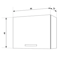 Pensile per cappa 60x48h cm 1 anta rovere olmo Talise