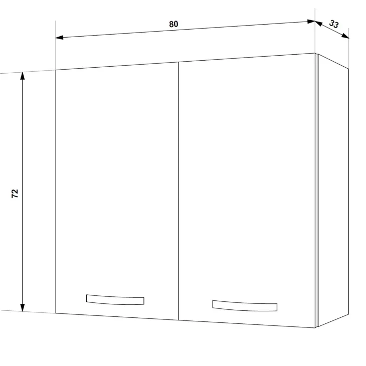 Pensile scolapiatti 80x72h cm 2 ante rovere olmo Talise
