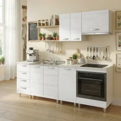 Pensile sospeso cucina 80x72h cm 2 ante bianco frassinato Talise