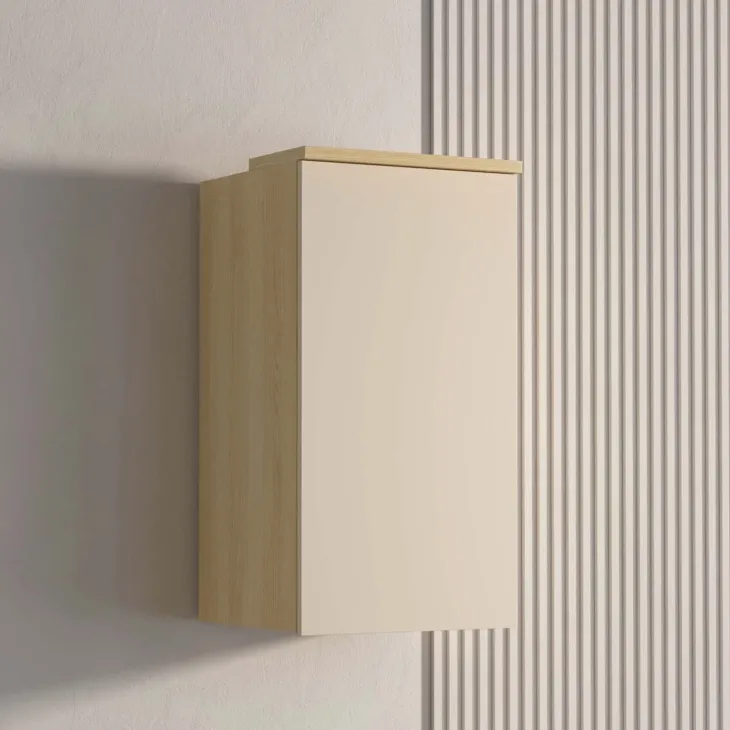 Pensile sospeso 45x83h cm 1 anta reversibile beige cashmere rovere Elvira