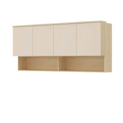 Pensile sospeso 186x83h cm 4 ante reversibili beige cashmere rovere Elvira