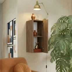 Pensile verticale 29x69h cm 1 anta reversibile rovere scuro Sunset