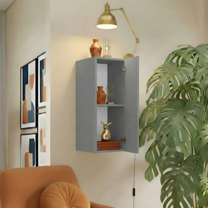 Pensile verticale 29x69h cm 1 anta reversibile grigio scuro Sunset