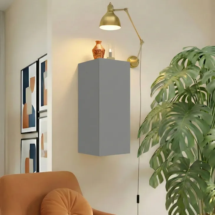 Pensile verticale 29x69h cm 1 anta reversibile grigio scuro Sunset