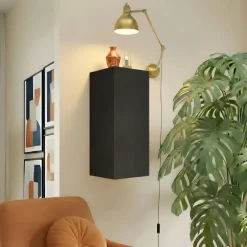 Pensile verticale 29x69h cm 1 anta reversibile ossido nero Sunset