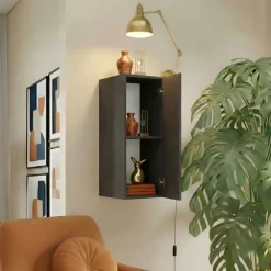 Pensile verticale 29x69h cm 1 anta reversibile ossido nero Sunset