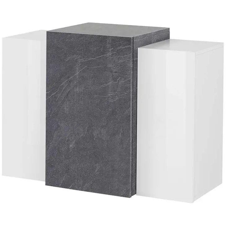 Pensile 90x66h cm moderno salotto bianco ossido Milos Gihome®