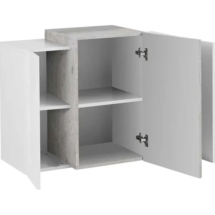 Pensile 90x66h cm moderno salotto bianco ossido Milos Gihome®