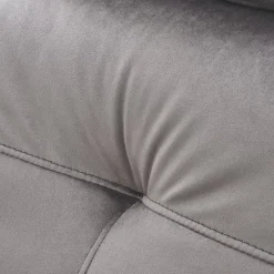 Poltrona alzapersona reclinabile elettrica massaggiante con USB in velluto grigio Nyx
