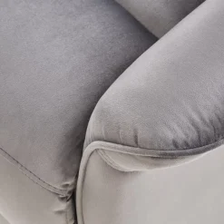 Poltrona alzapersona reclinabile elettrica massaggiante con USB in velluto grigio Nyx