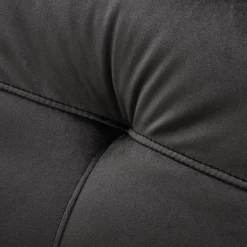 Poltrona alzapersona reclinabile elettrica massaggiante con USB in velluto nero Nyx