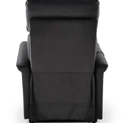 Poltrona alzapersona reclinabile elettrica massaggiante con USB in velluto nero Nyx