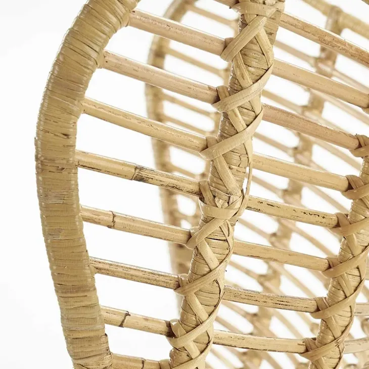 Poltrona da esterno in rattan beige nero Livia