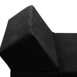 Poltrona divano letto pieghevole 90cm modulo singolo nero Lorin
