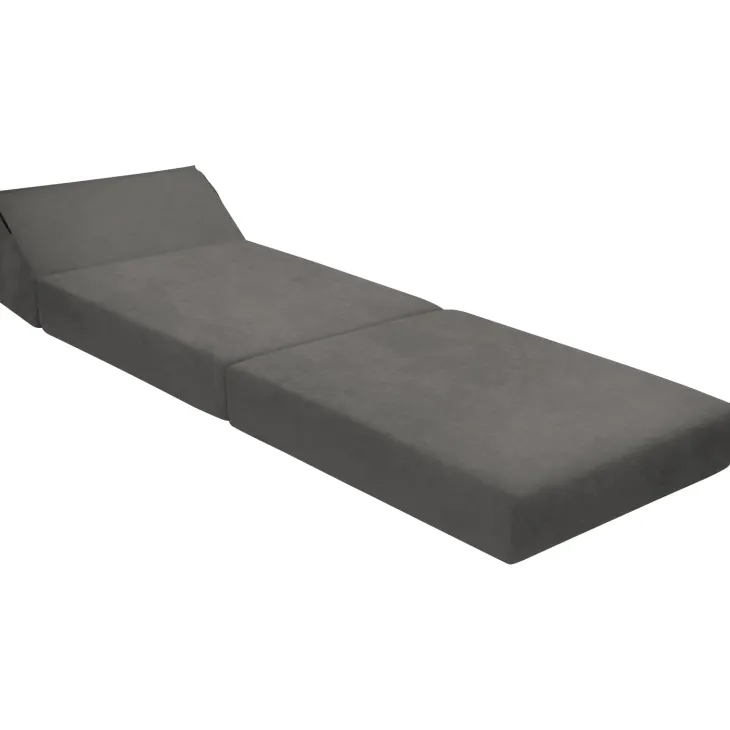 Poltrona divano letto pieghevole 90cm modulo singolo grigio Lorin