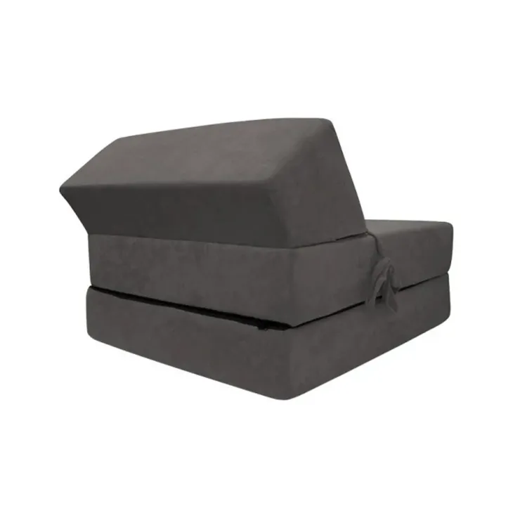Poltrona divano letto pieghevole 90cm modulo singolo grigio Lorin
