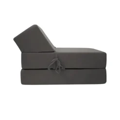 Poltrona divano letto pieghevole 90cm modulo singolo grigio Lorin