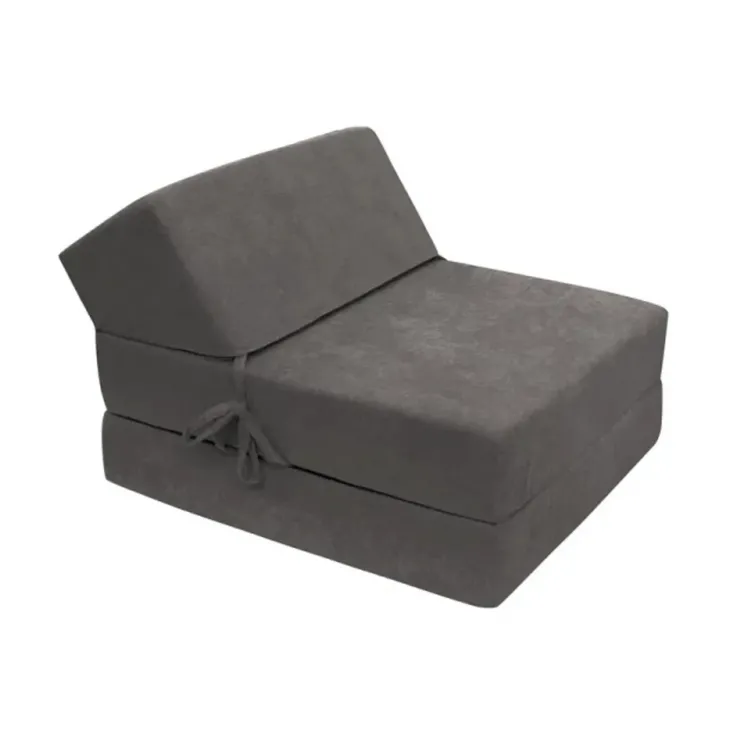 Poltrona divano letto pieghevole 90cm modulo singolo grigio Lorin