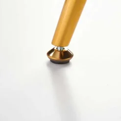 Poltrona grigio imbottita in velluto con gambe oro Gabriella