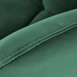 Poltrona imbottita in velluto verde nero moderna Indiana