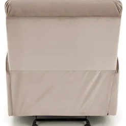Poltrona reclinabile imbottita in tessuto beige Benuat