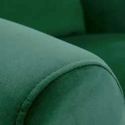 Poltrona reclinabile imbottita in velluto verde Cassiopea