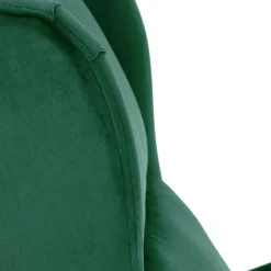 Poltrona reclinabile imbottita in velluto verde Cassiopea