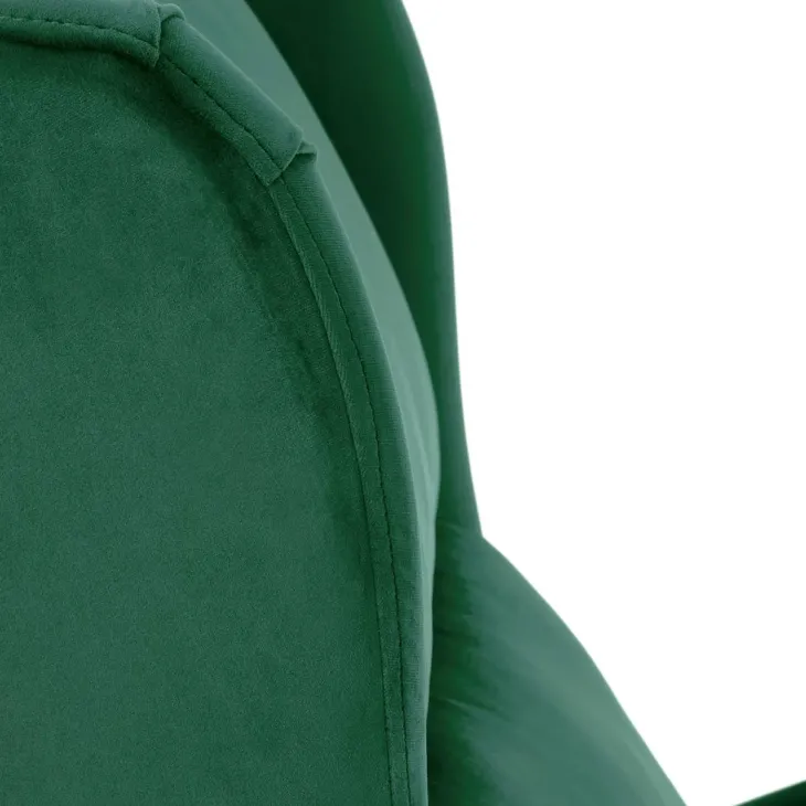 Poltrona reclinabile imbottita in velluto verde Cassiopea