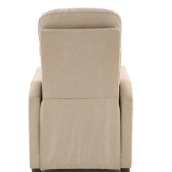 Poltrona reclinabile imbottita in tessuto beige Adele
