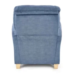 Poltrona reclinabile imbottita in tessuto blu Dorotea