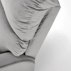 Poltrona reclinabile imbottita in tessuto grigio Benuat