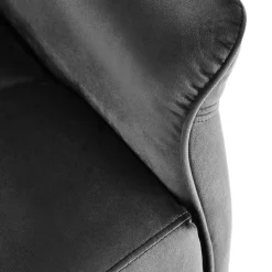 Poltrona relax reclinabile elettrica con presa USB in velluto nero Fatia
