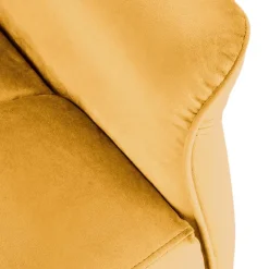 Poltrona relax reclinabile elettrica con presa USB in velluto giallo senape Fatia
