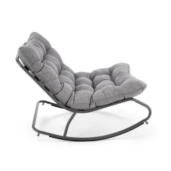 Poltrona relax tessuto grigio Serenita