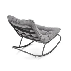 Poltrona relax tessuto grigio Serenita