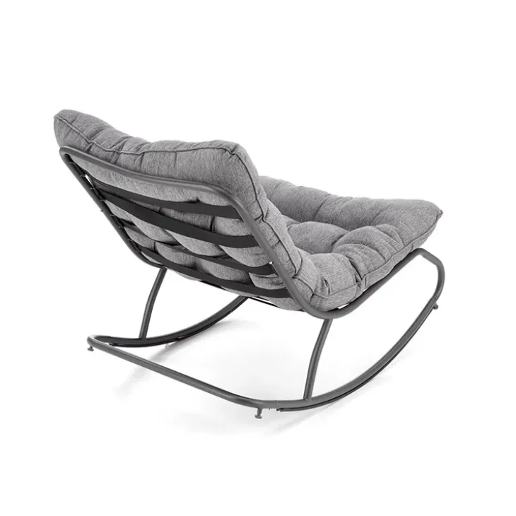 Poltrona relax tessuto grigio Serenita