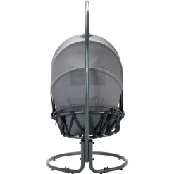 Poltrona sospesa a dondolo da giardino 136x196h cm grigio Flora