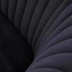 Poltroncina design in velluto nero con gambe oro Romance