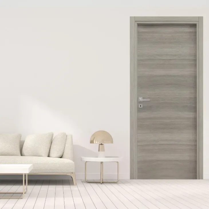 Porta battente reversibile per interni 80x210h cm rovere grigio Niagara