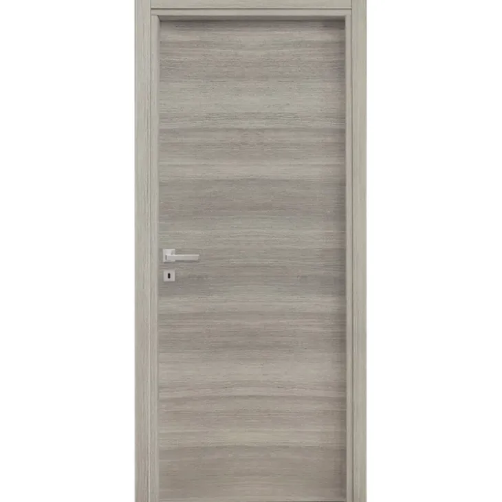 Porta battente reversibile per interni 80x210h cm rovere grigio Niagara
