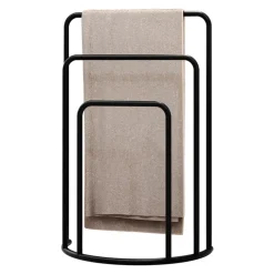 Portasciugamani da bagno 50x75h cm 3 livelli nero Marinella