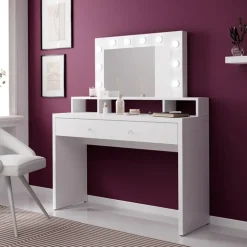 Postazione trucco con specchio 120x40cm bianco Child