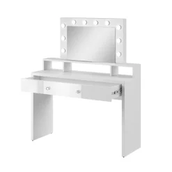 Postazione trucco con specchio 120x40cm bianco Child