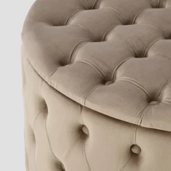 Pouf contenitore moderno beige Maximilien