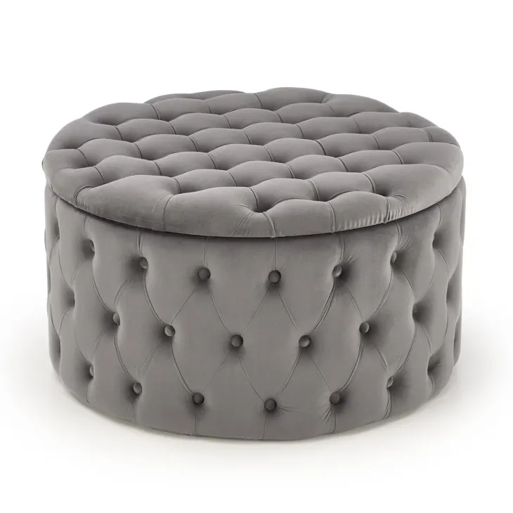 Pouf contenitore moderno grigio Maximilien