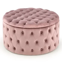 Pouf contenitore moderno rosa Maximilien