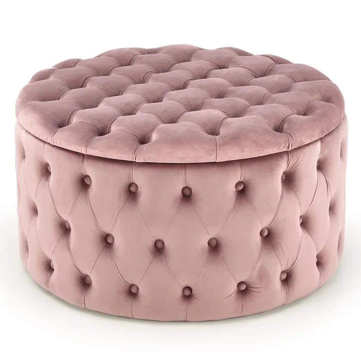 Pouf contenitore moderno rosa Maximilien