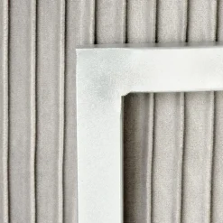 Pouf da salotto contenitore in velluto grigio chiaro Franklin